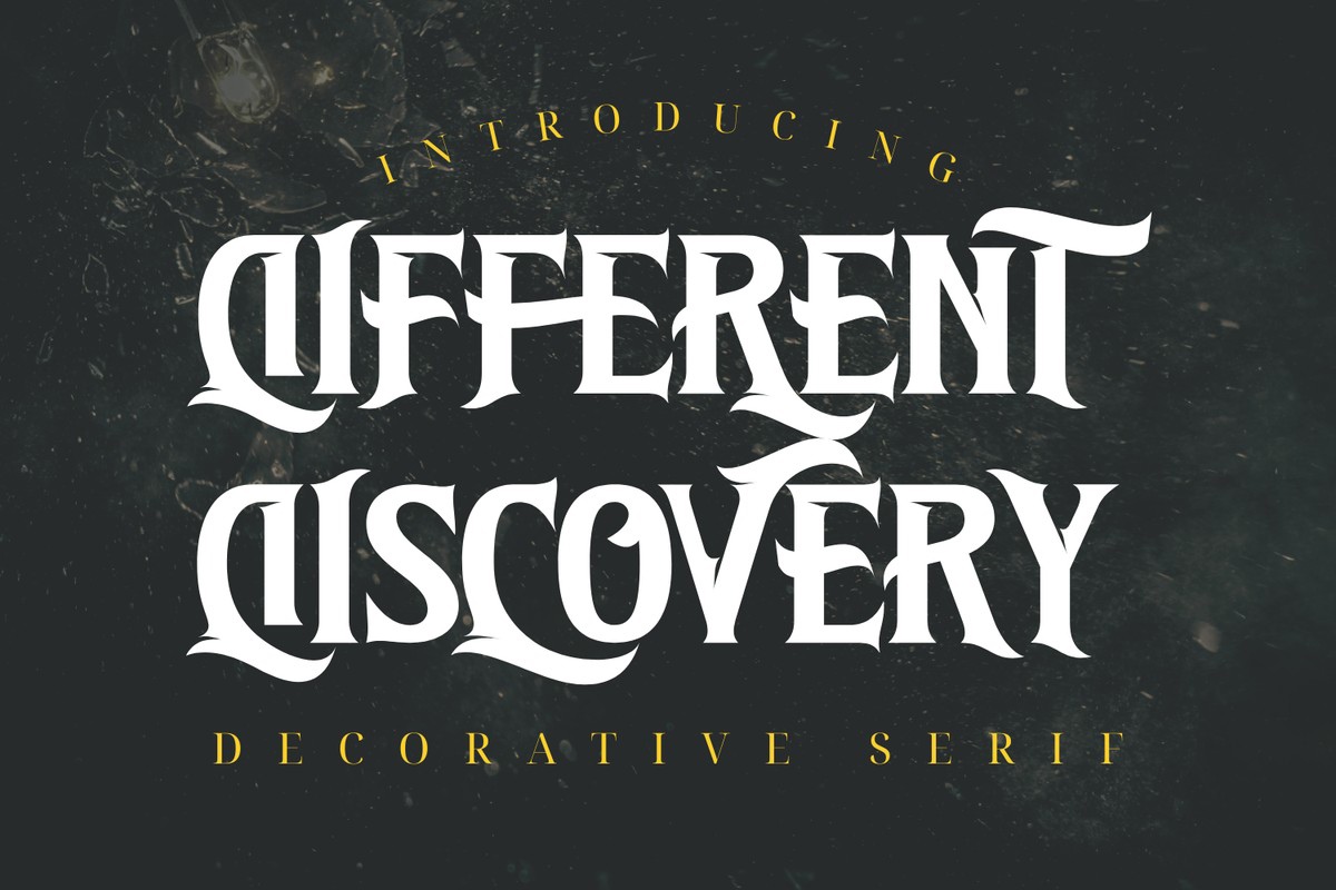 Пример шрифта Different Discovery Light