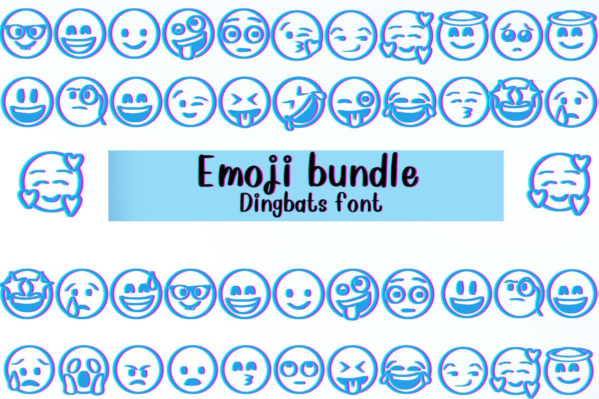 Пример шрифта Emoji Bundle Regular