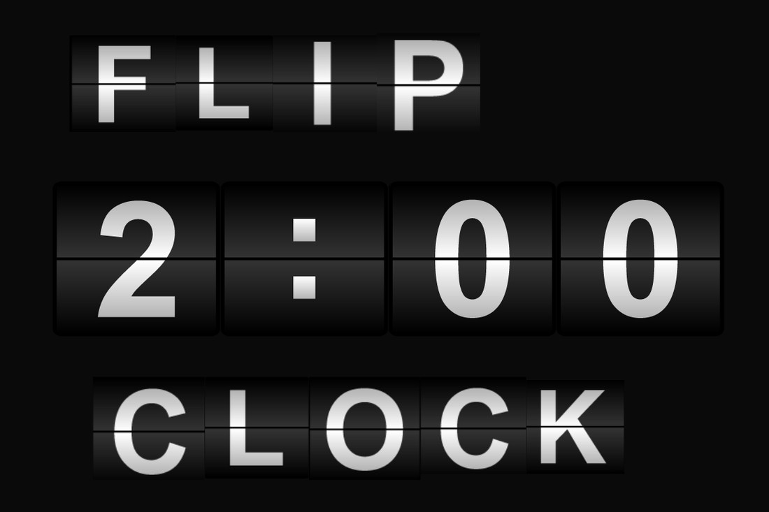 Пример шрифта Flip Clock Regular