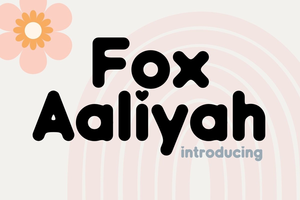 Пример шрифта Fox Aaliyah Regular