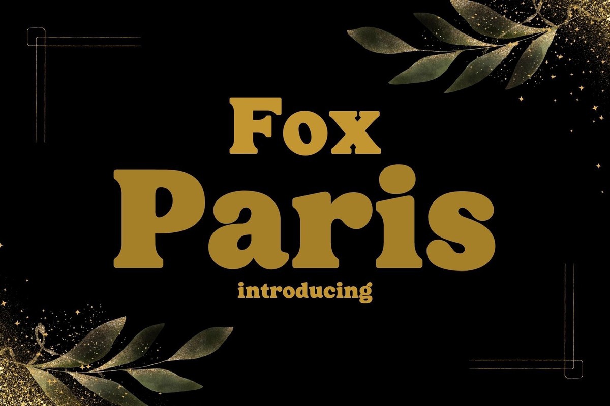 Пример шрифта Fox Paris Regular