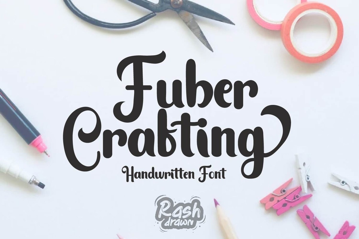 Пример шрифта Fuber Crafting Regular