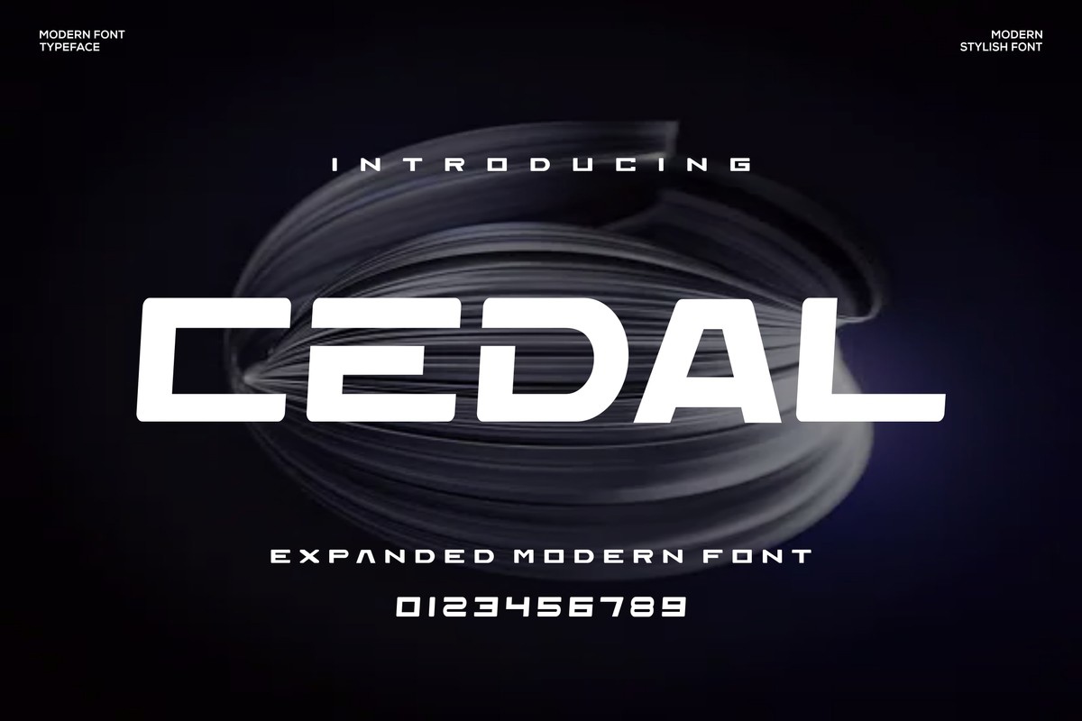 Пример шрифта Cedal Regular