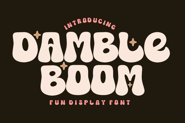 Пример шрифта Damble Boom Regular