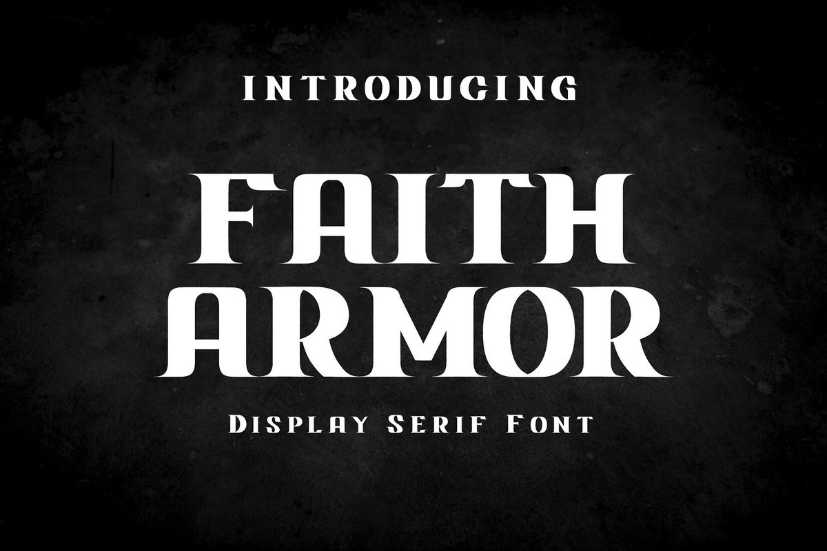 Пример шрифта Faith Armor Regular