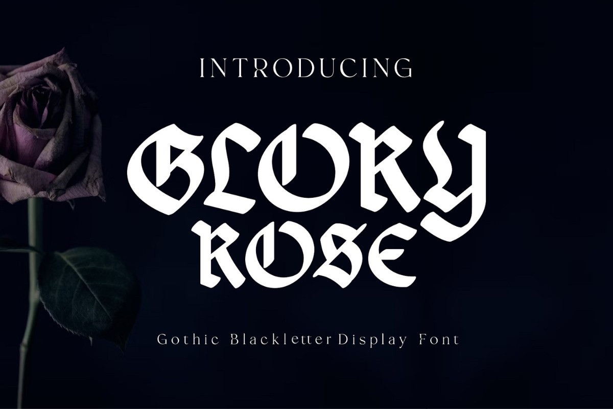 Пример шрифта Glory Rose Regular