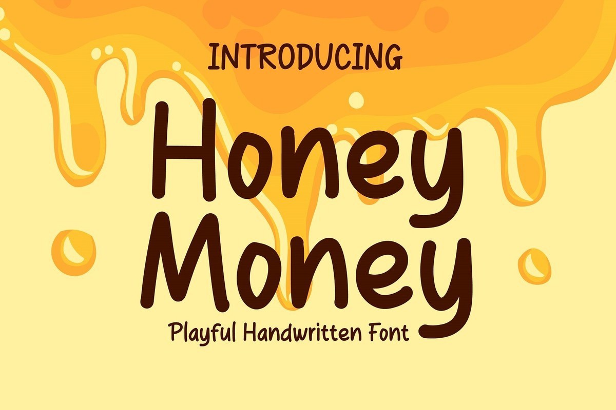 Пример шрифта Honey Money Regular
