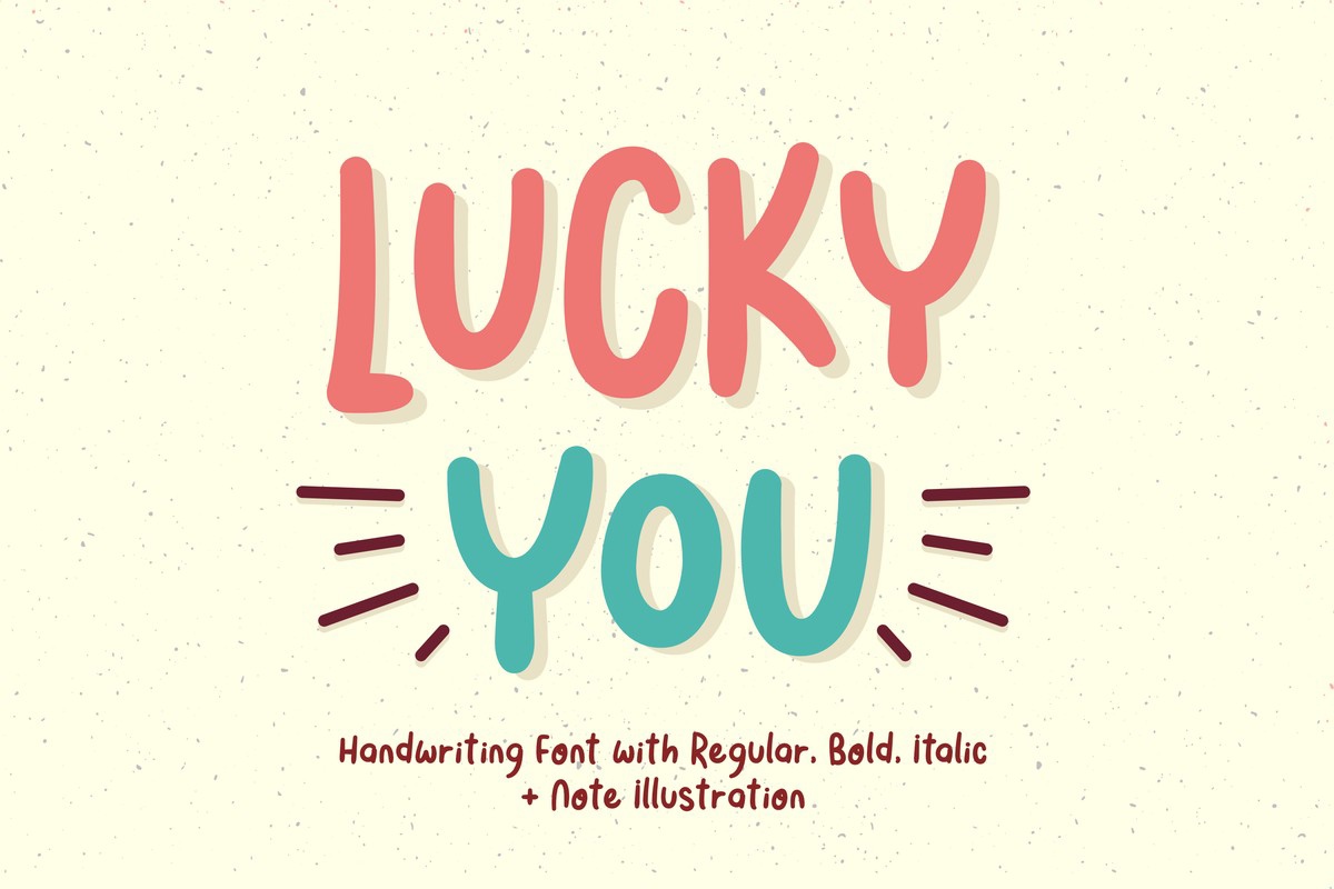 Пример шрифта Lucky You Italic