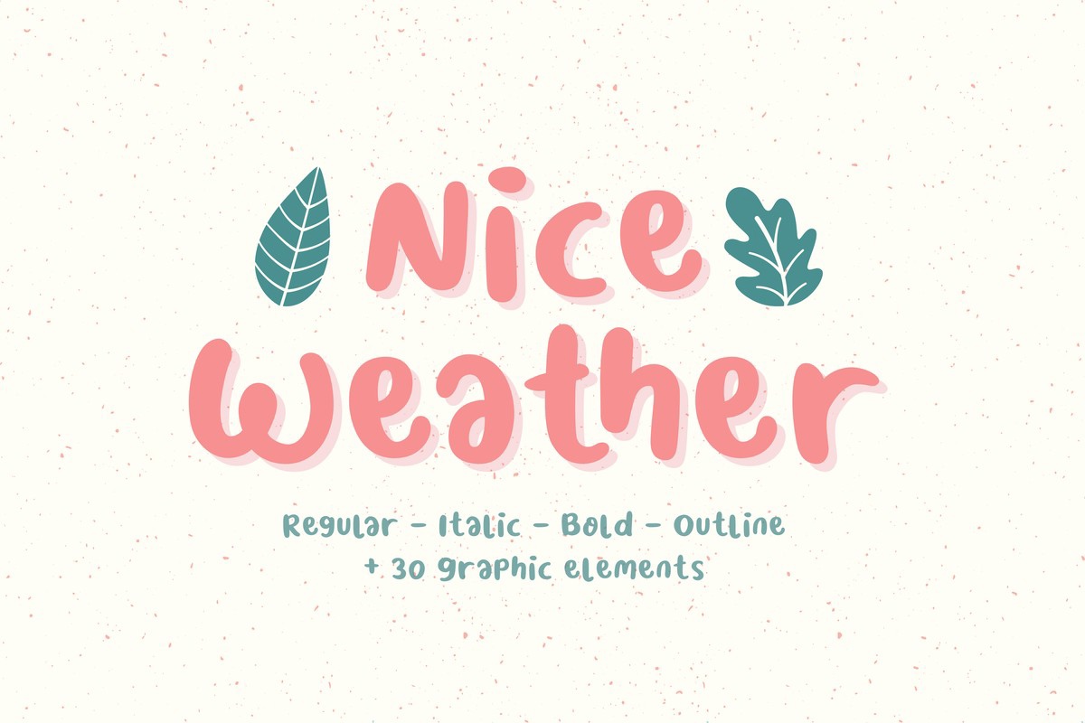 Пример шрифта Nice Weather Regular