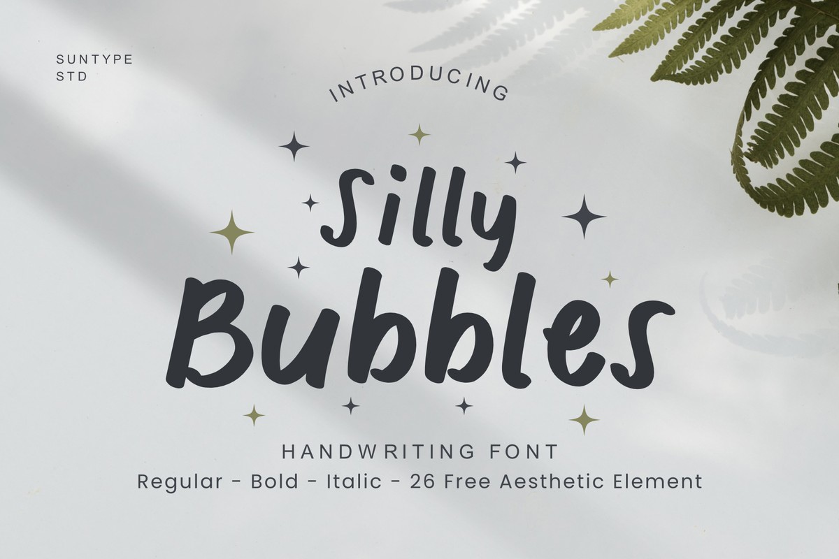 Пример шрифта Silly Bubbles Regular