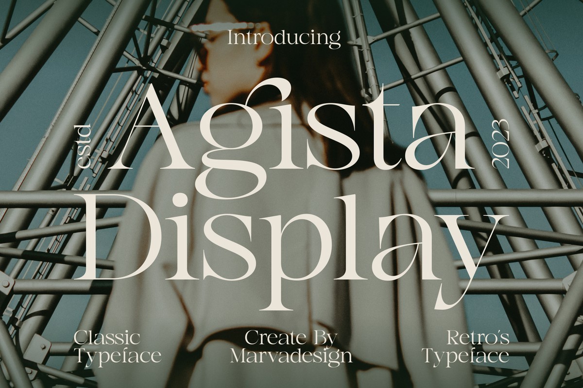 Пример шрифта Agista Display Regular