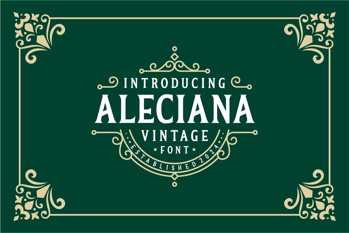 Пример шрифта Aleciana Regular