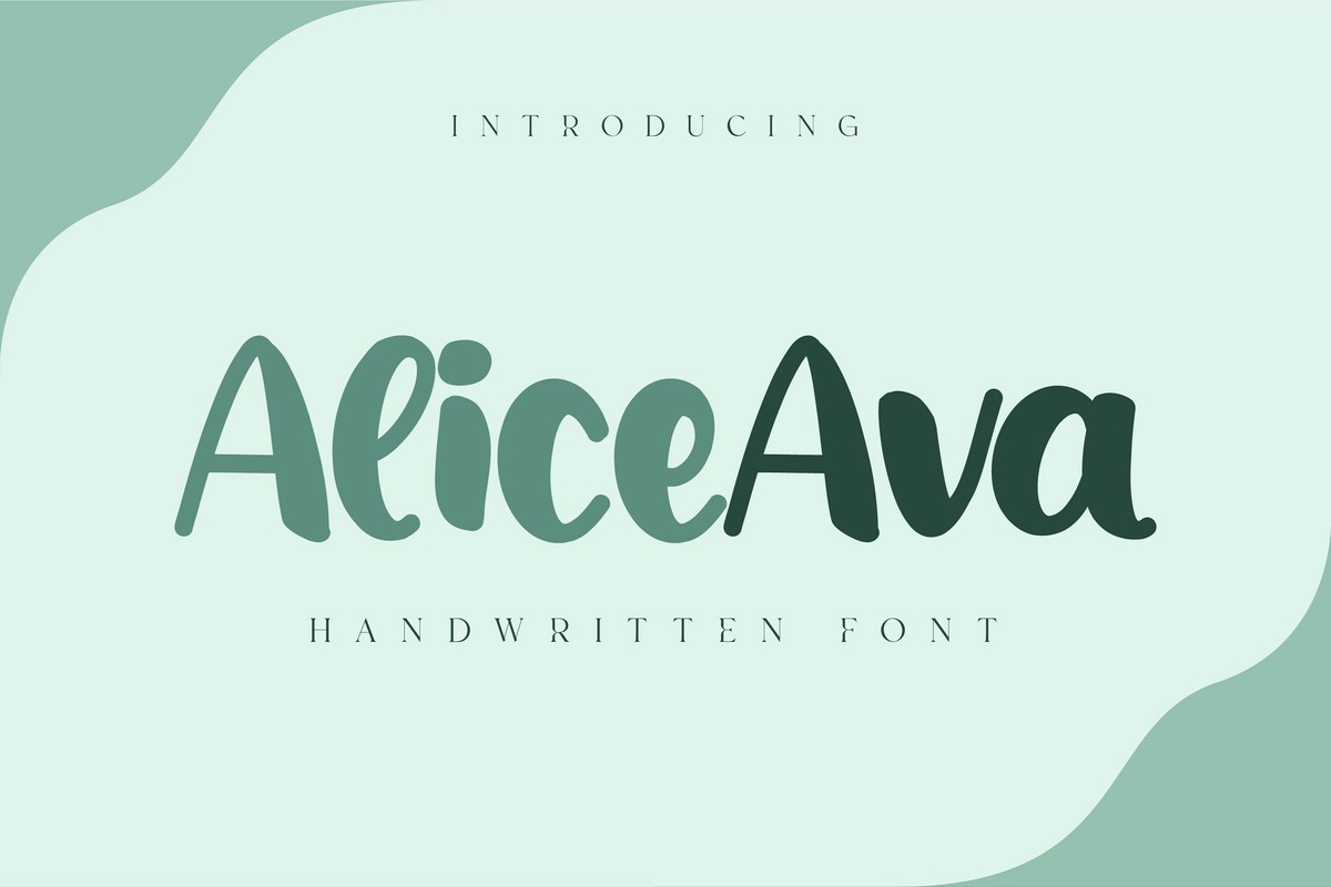 Пример шрифта Alice Ava Handdrawn Regular