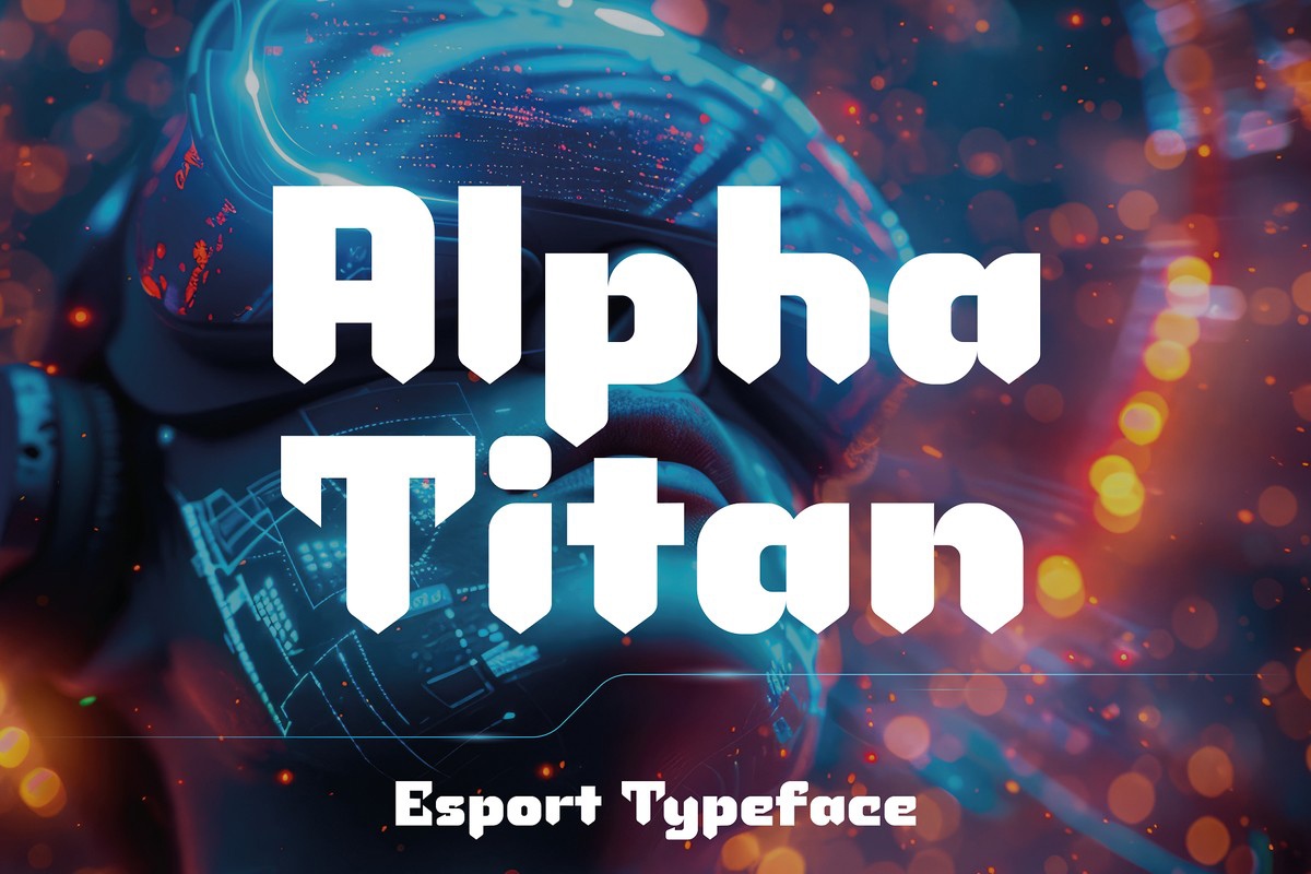 Пример шрифта Alpha Titan Regular