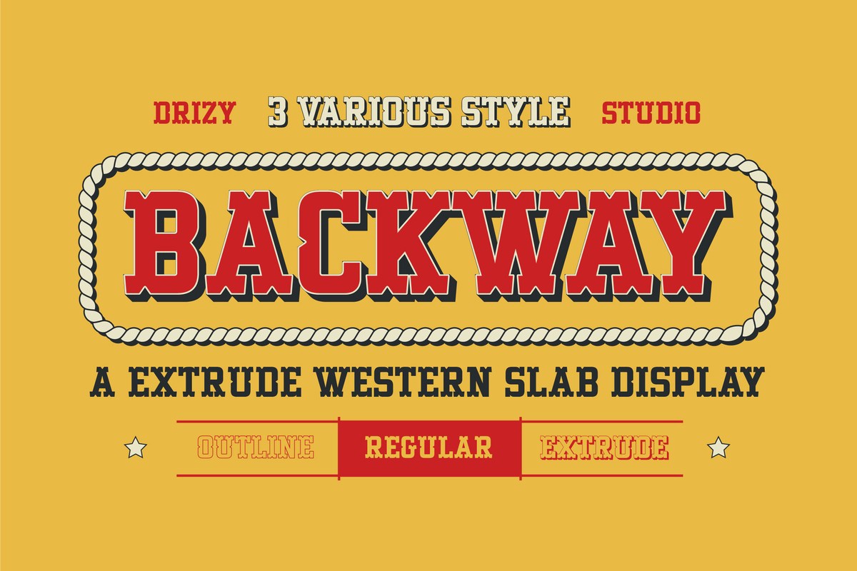 Пример шрифта Backway Regular