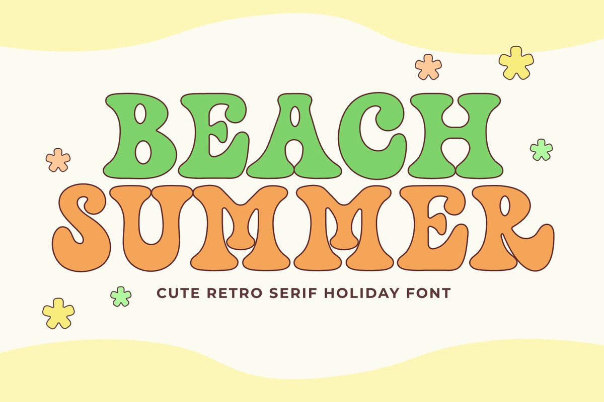 Пример шрифта Beach Summer Regular