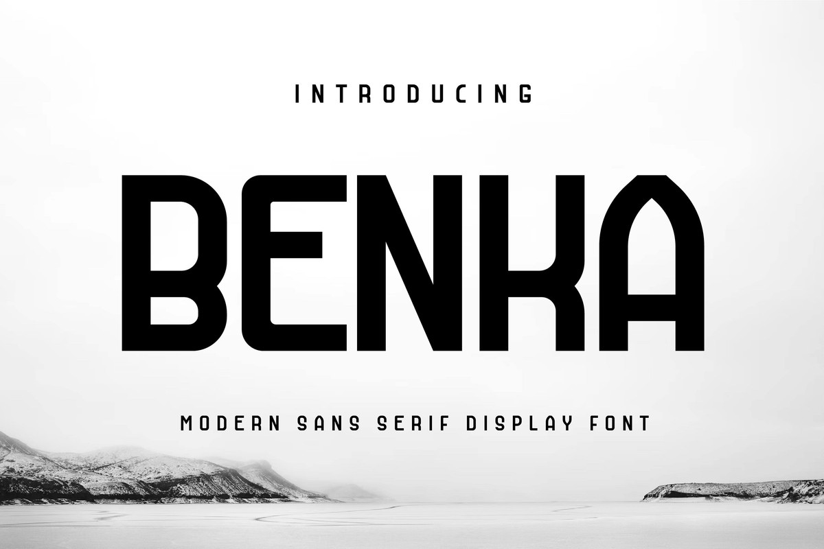 Пример шрифта Benka Regular