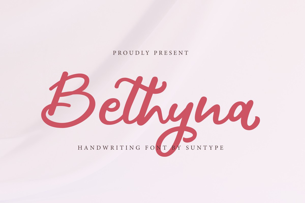 Пример шрифта Bethyna Regular