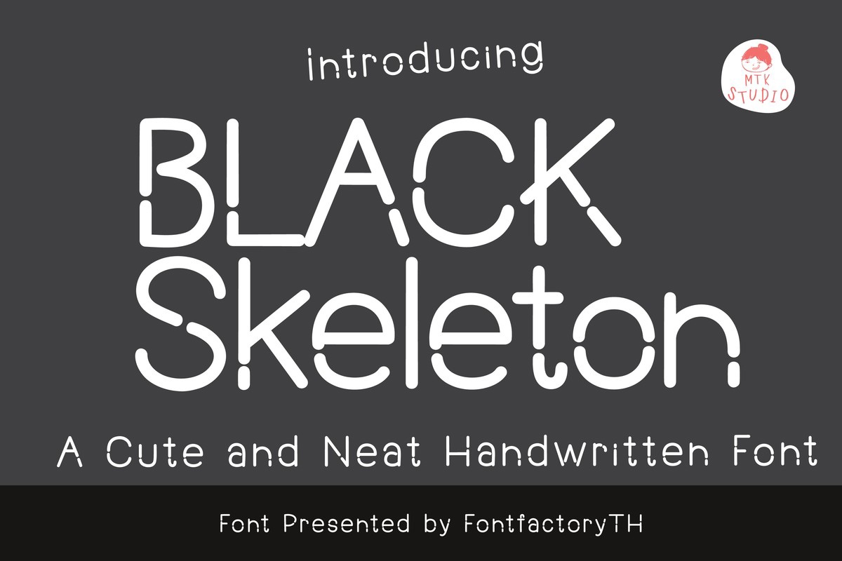 Пример шрифта BlackSKeleton Regular