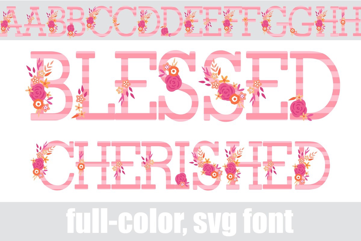 Пример шрифта Blessed Cherished CF Regular
