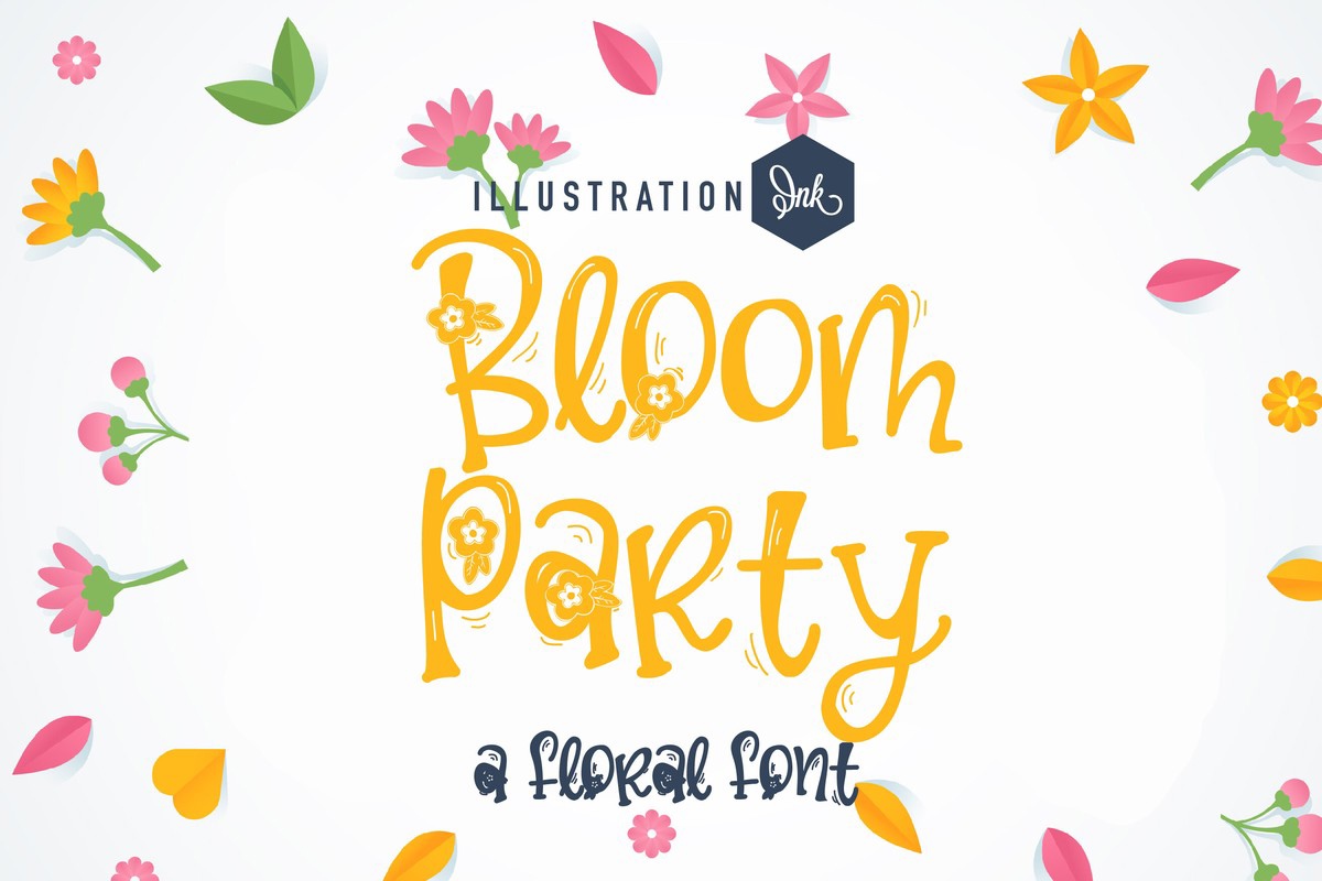 Пример шрифта ZP Bloom Party Regular