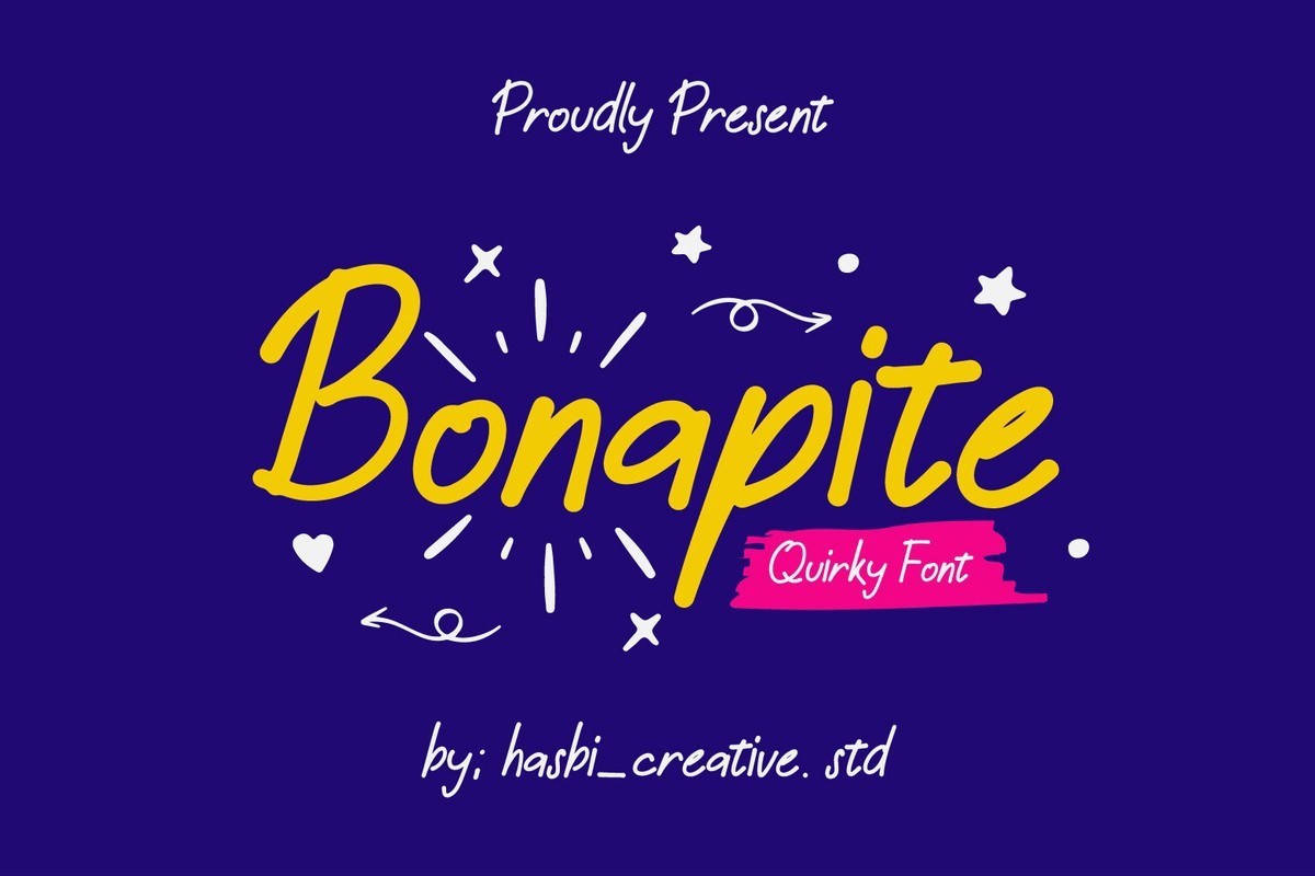 Пример шрифта Bonapite Regular