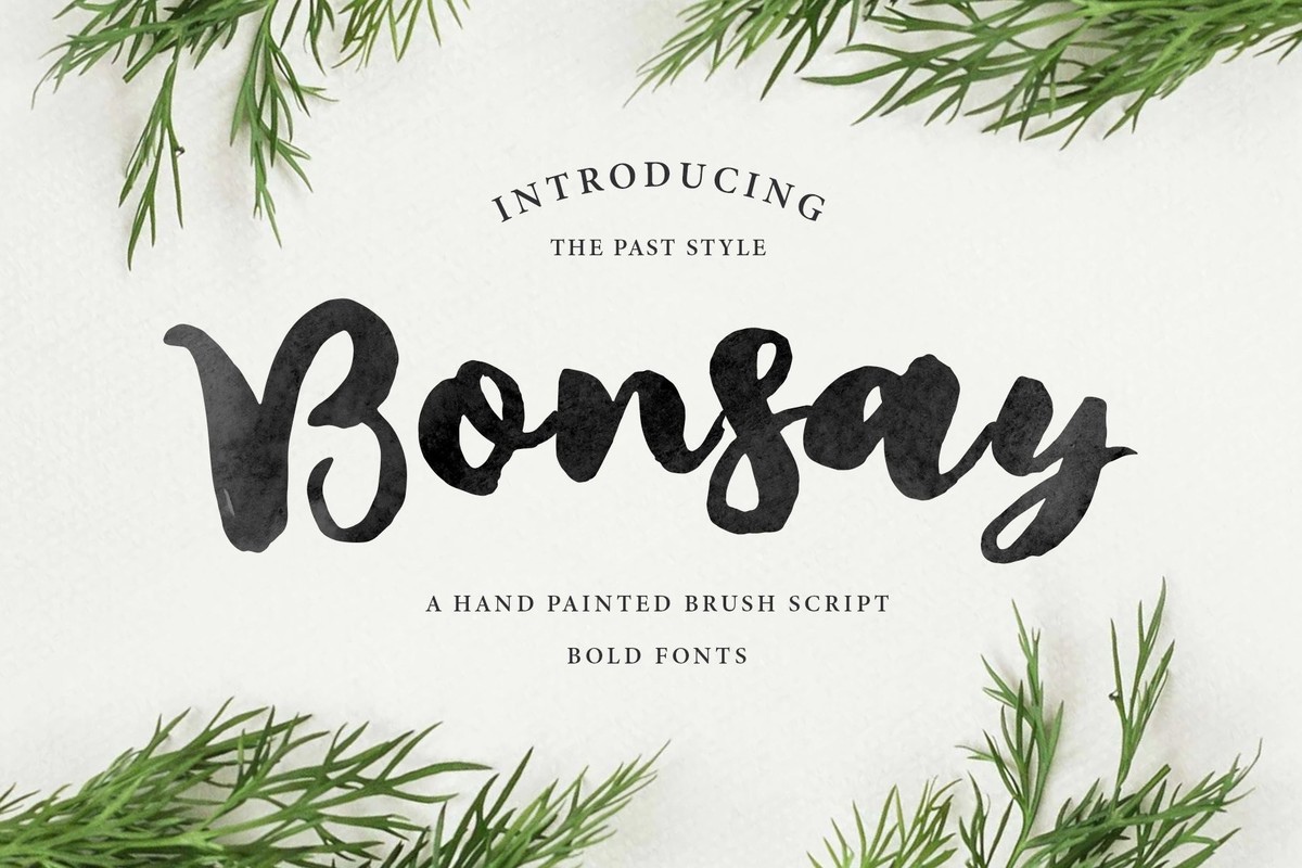 Пример шрифта Bonsay Brush Regular
