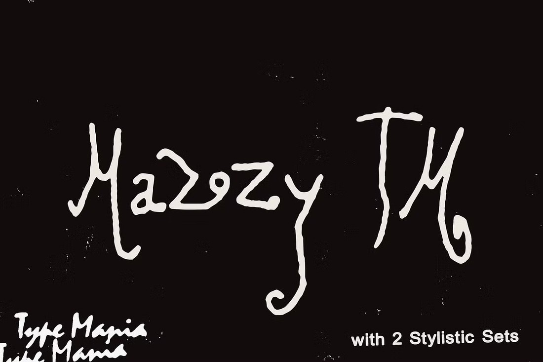 Пример шрифта Mazzy TM Regular