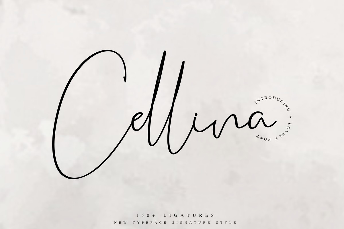 Пример шрифта Cellina Regular