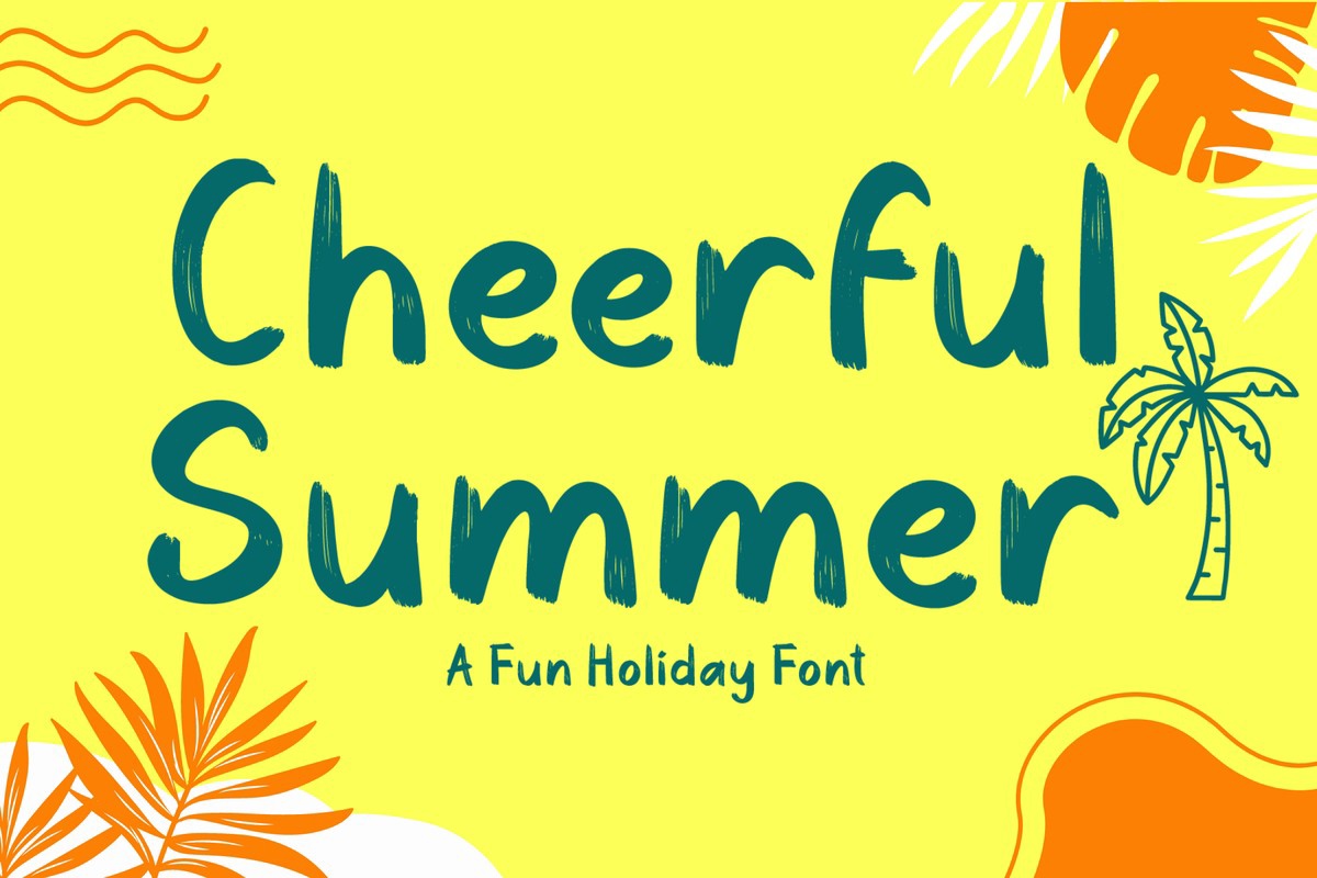 Пример шрифта Cheerful Summer Italic