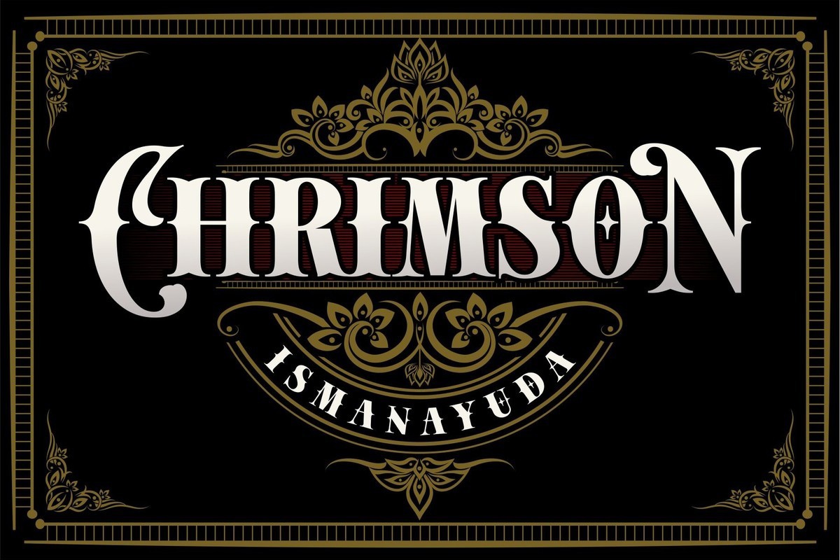 Пример шрифта Chrimson Regular