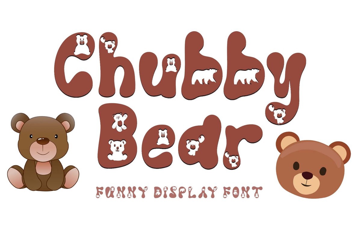 Пример шрифта Chubby Bear Regular