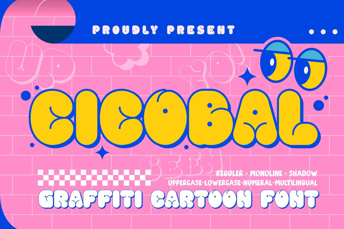 Пример шрифта Cicobal Monoline