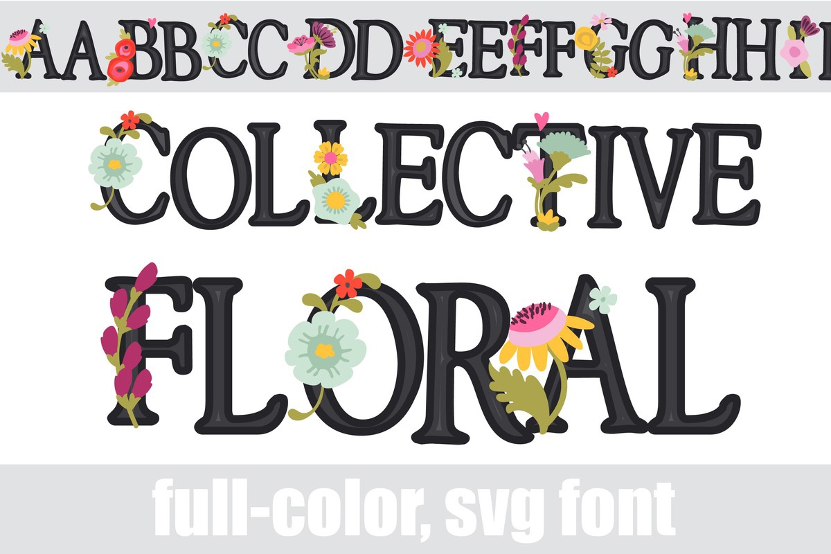 Пример шрифта Collective Floral CF Regular