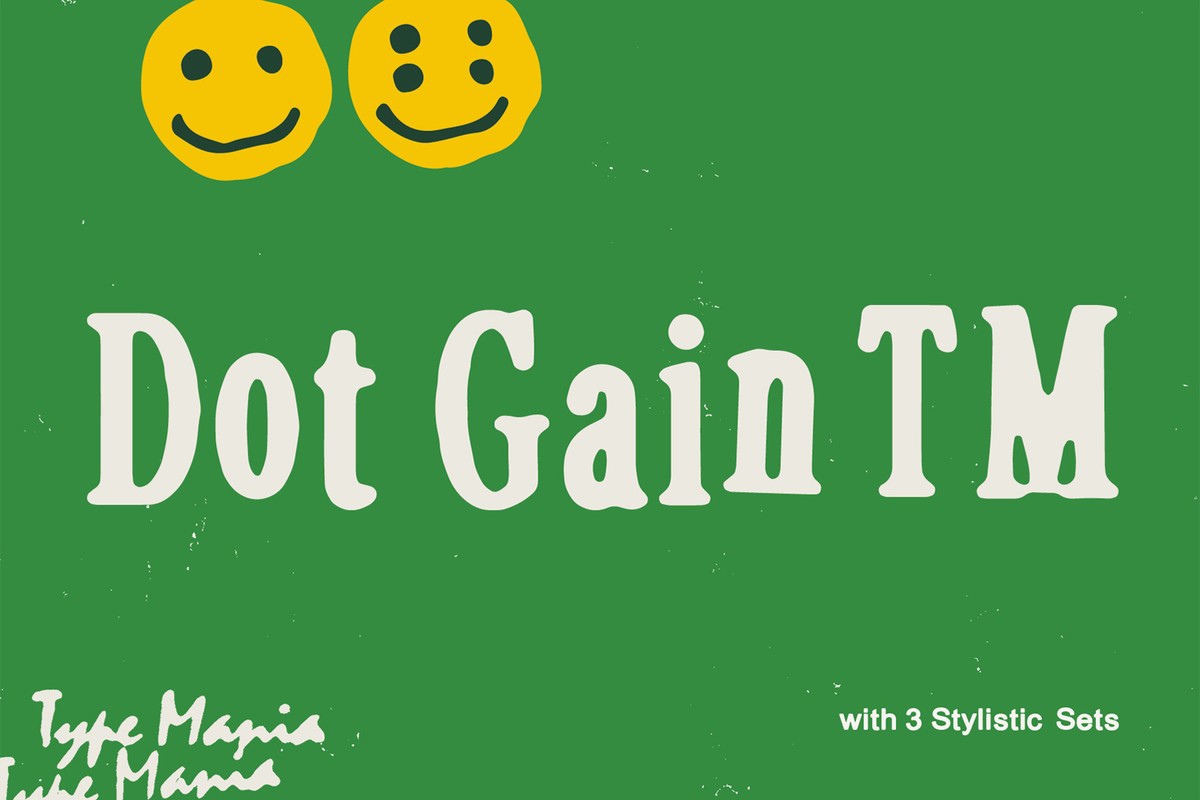 Пример шрифта Dot Gain TM Regular