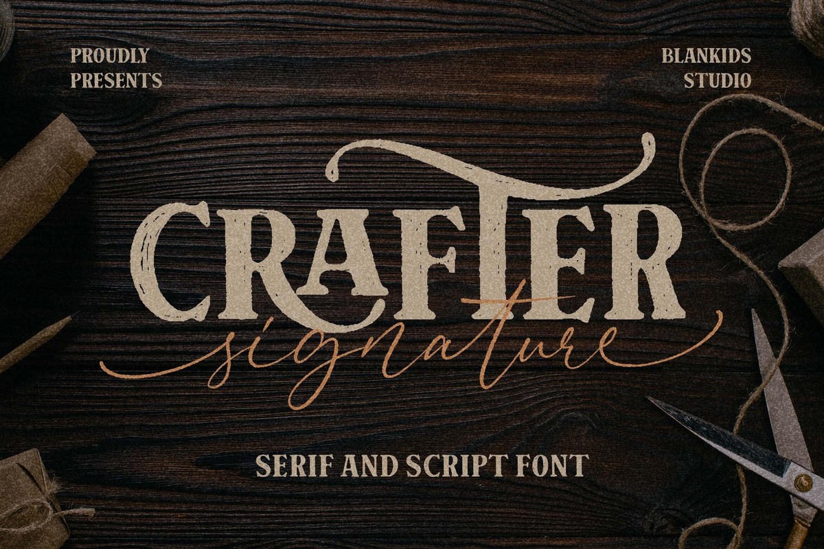 Пример шрифта Crafter Signature Regular