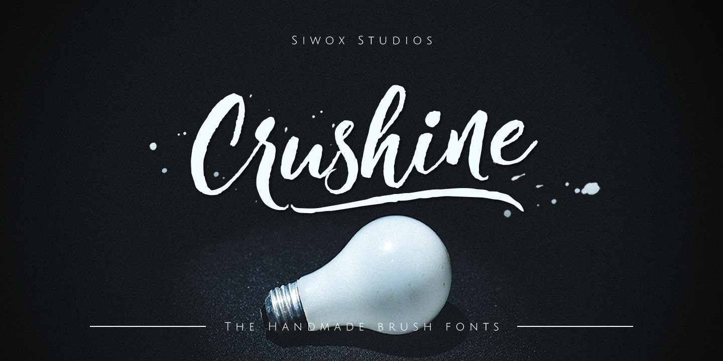 Пример шрифта Crushine Brush Regular