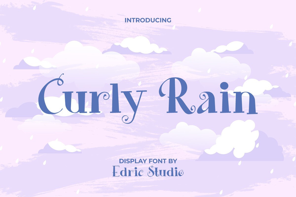 Пример шрифта Curly Rain Regular