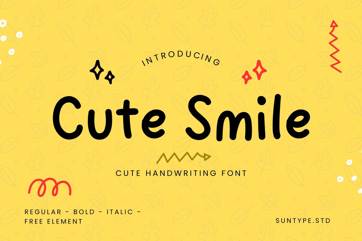 Пример шрифта Cute Smile Regular