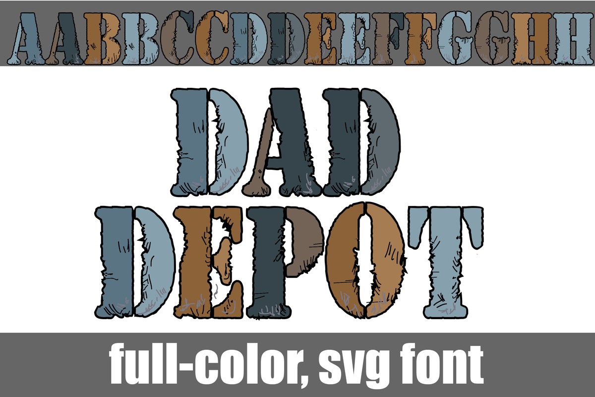 Пример шрифта Dad Depot CF Regular