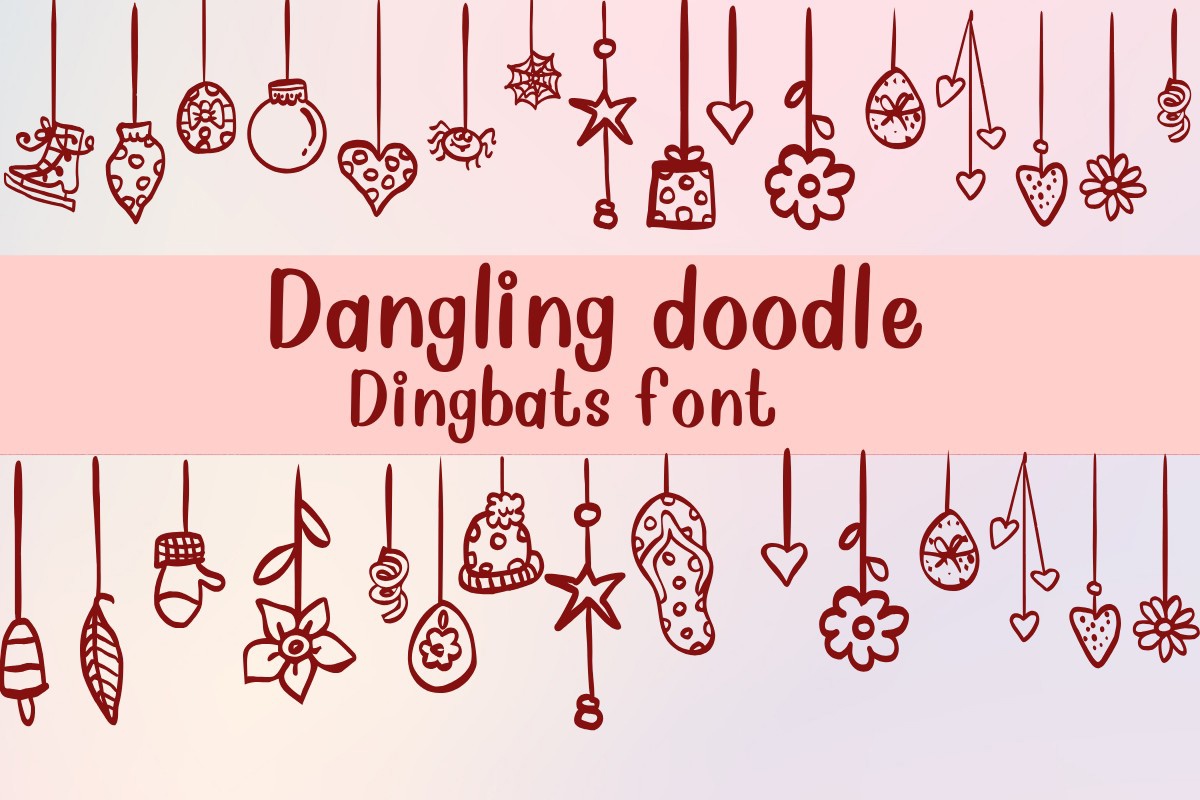Пример шрифта Dangling Doodle Regular