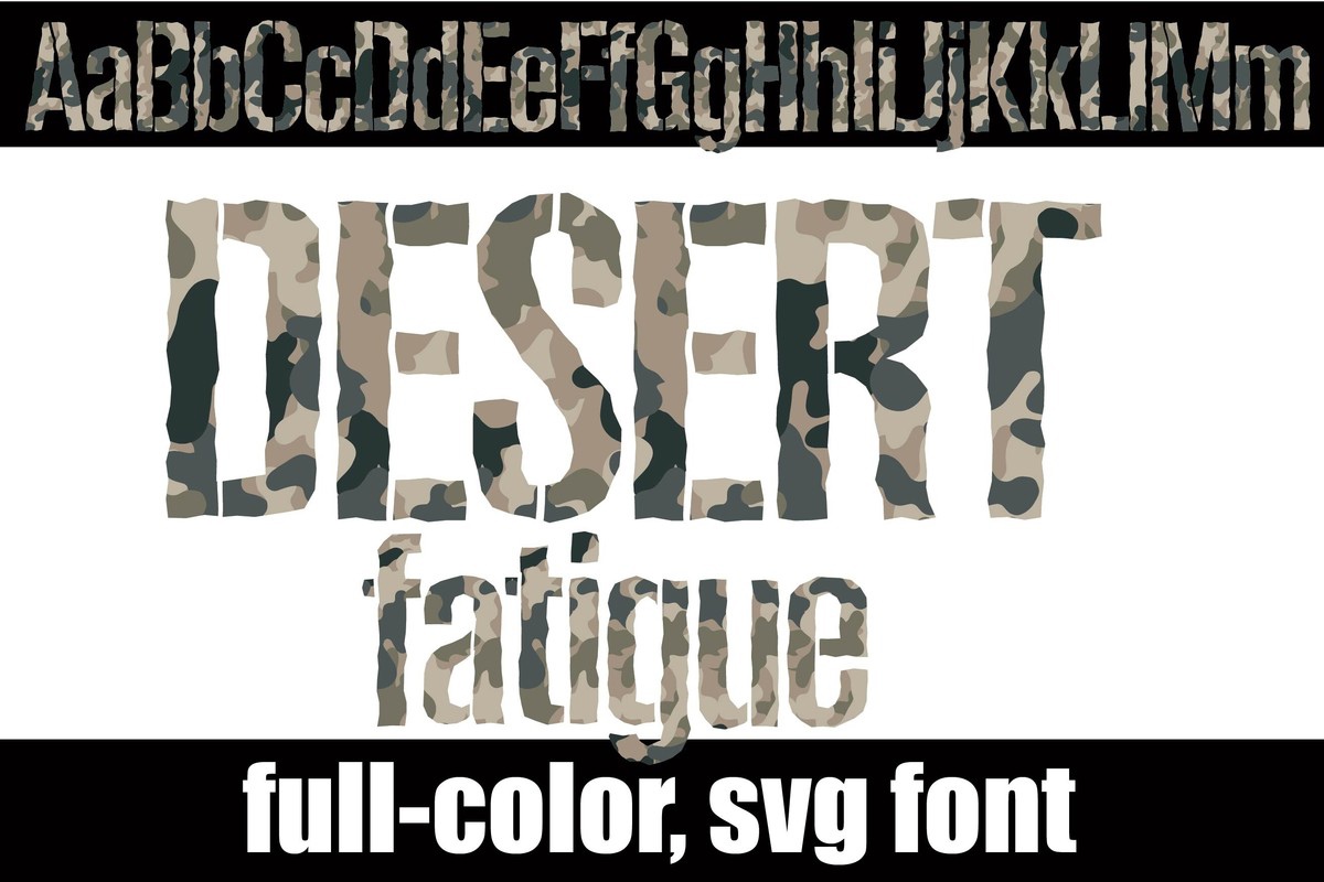 Пример шрифта Desert Fatigue Regular