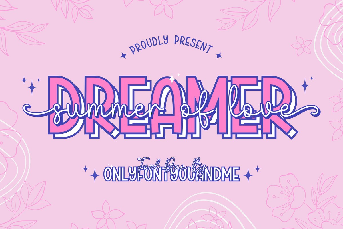 Пример шрифта Dreamer Summer of Love Regular