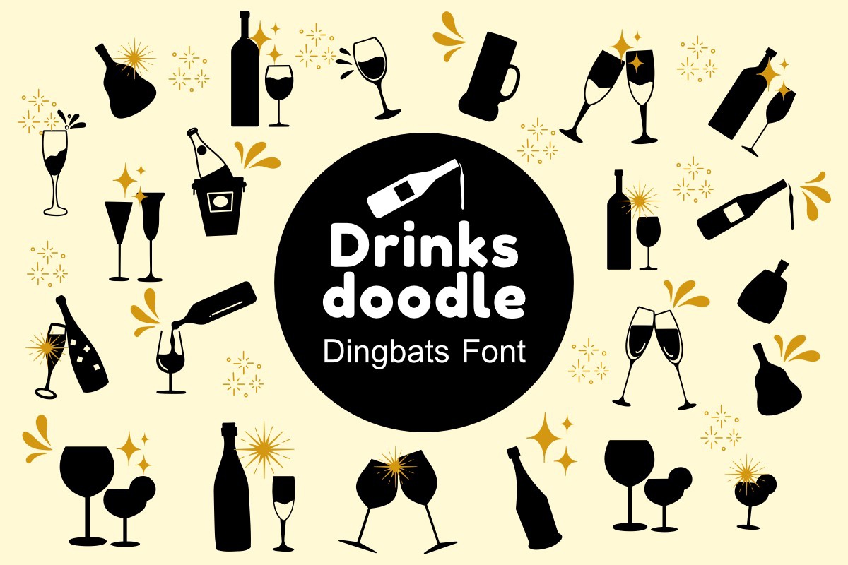Пример шрифта Drinks Doodle Regular