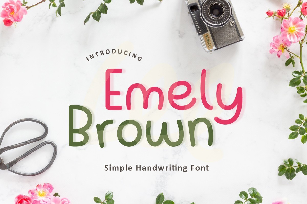 Пример шрифта Emely Brown Regular