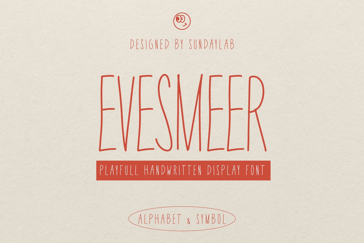 Пример шрифта Evesmeer Regular