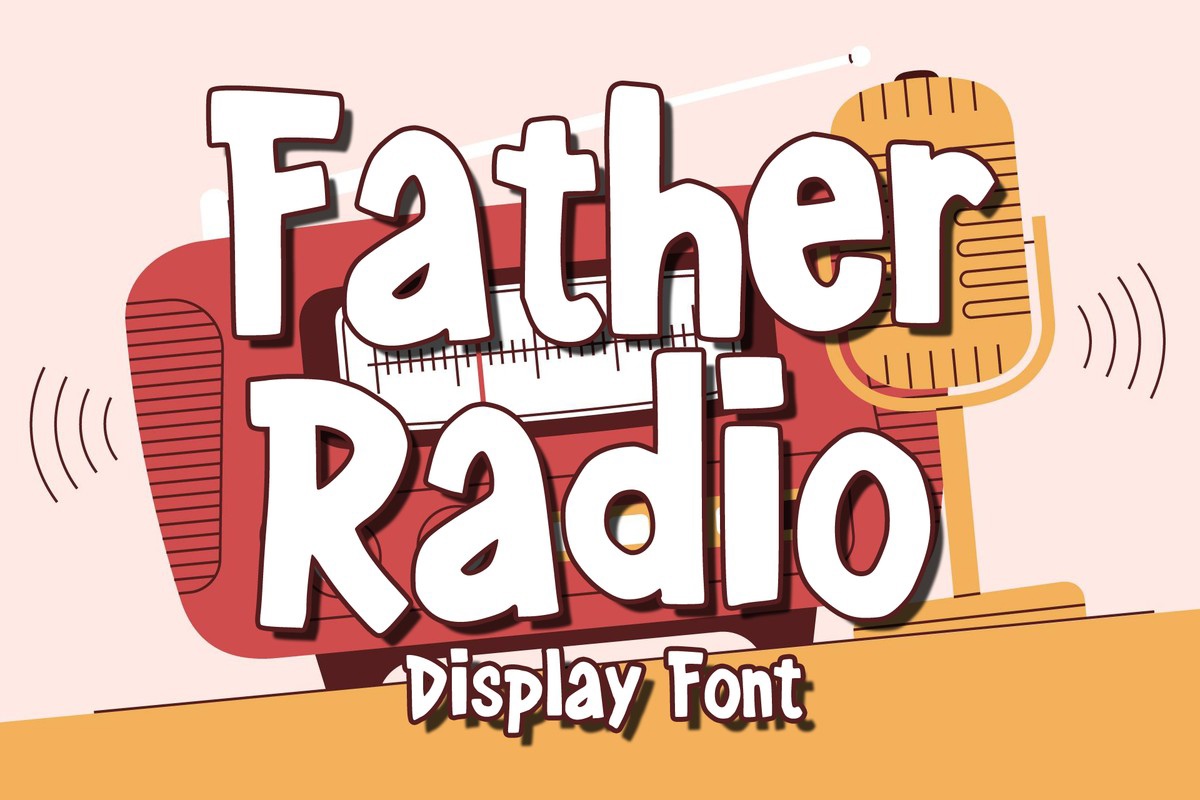 Пример шрифта Father Radio Regular