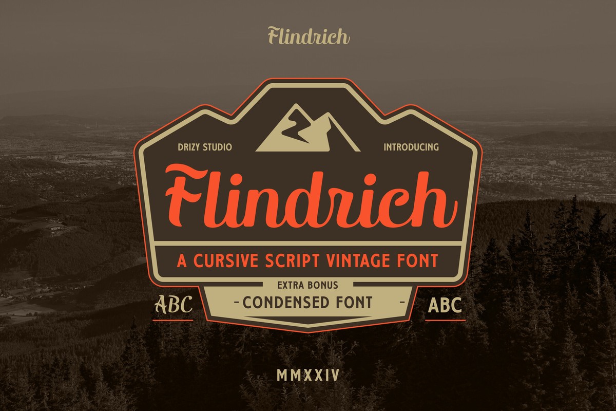Пример шрифта Flindrich Regular