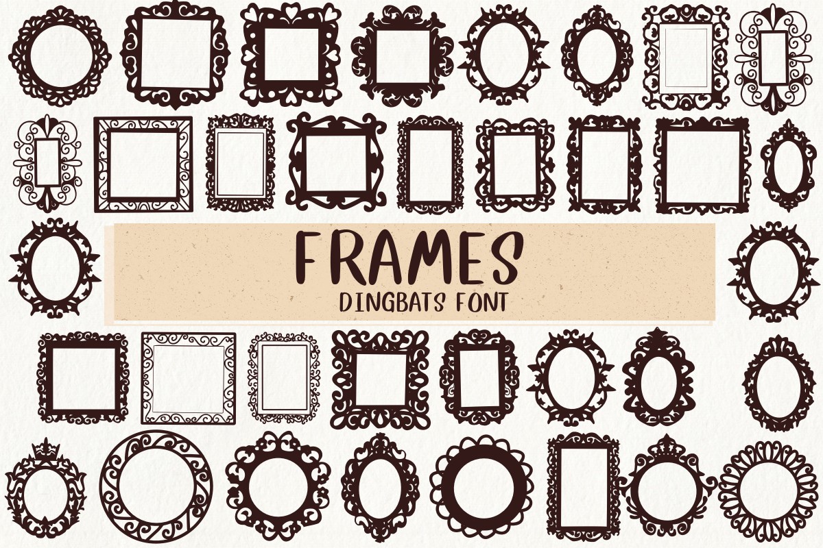 Пример шрифта Frames Regular