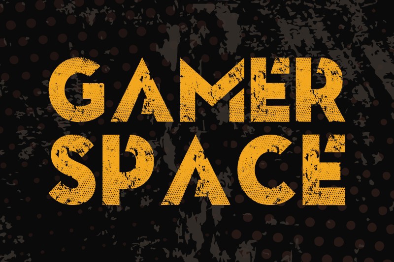 Пример шрифта Gamer Space Regular